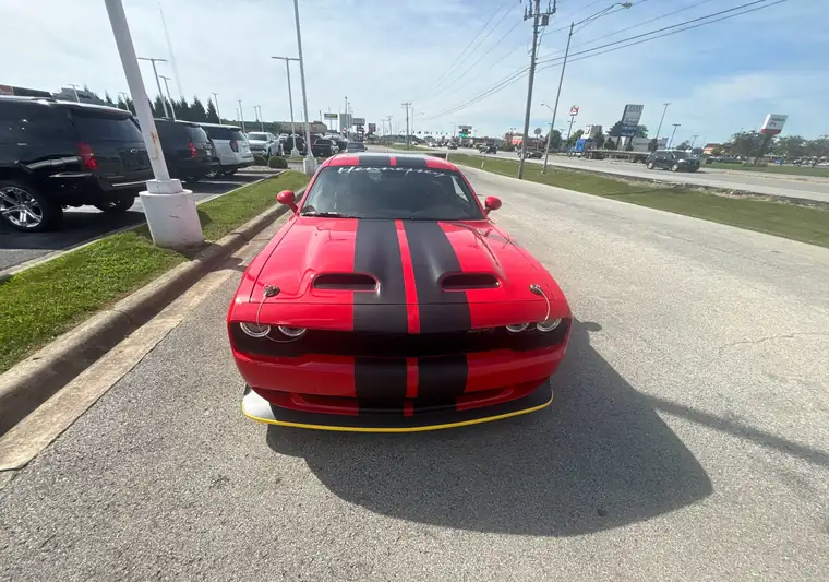 The same Dodge Challenger at delivery in Anderson, Indiana
