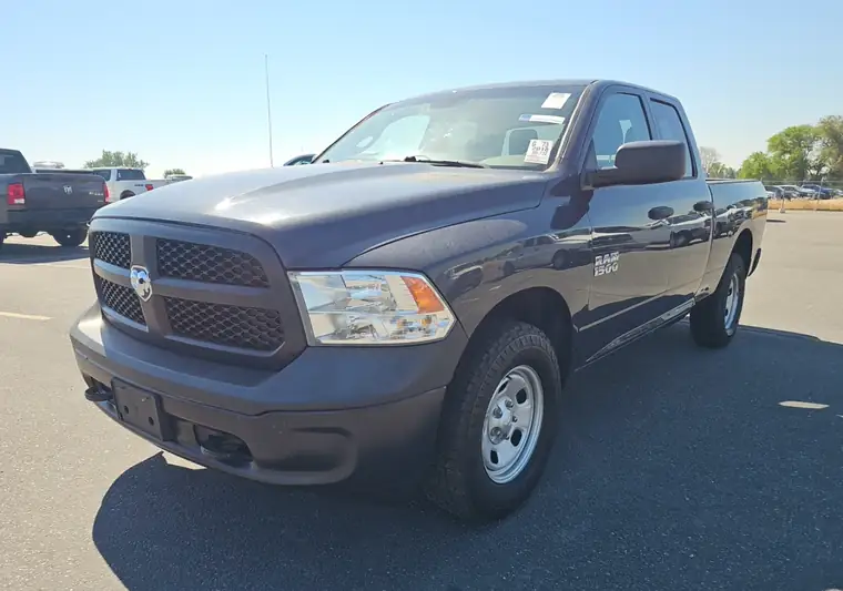 Gray 2018 RAM 1500 crew cab pickup in a parking lot in Nampa, Idaho