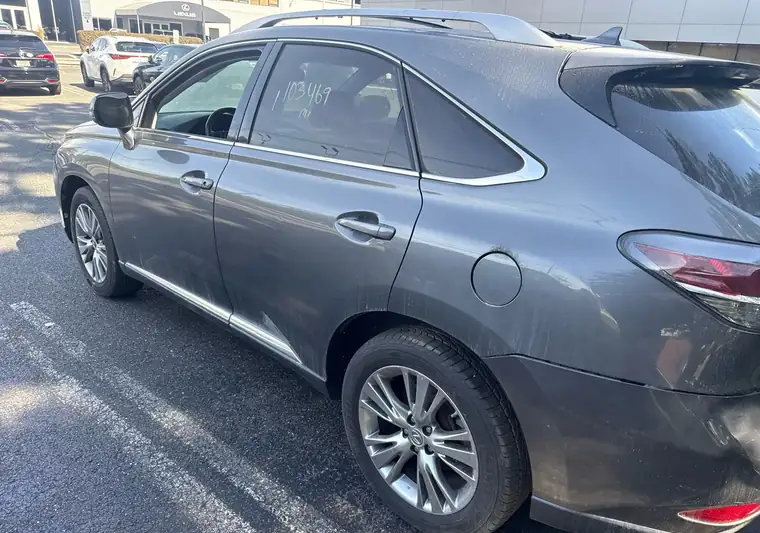 The same Lexus RX 350 in a parking lot at delivery in Oakhurst, New Jersey