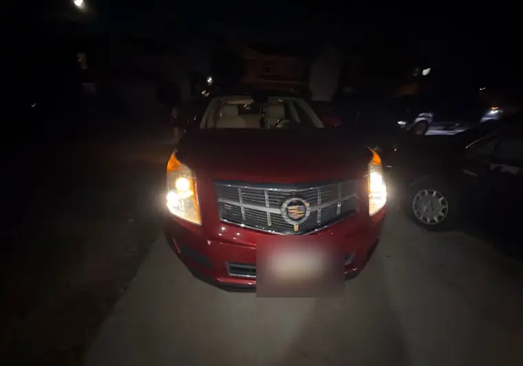 The same Cadillac SRX at night at delivery in Lebanon, Tennessee