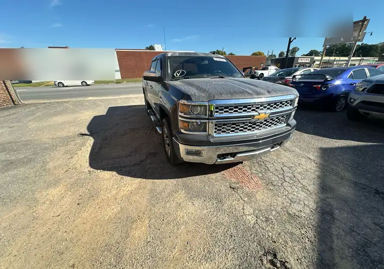 The same Silverado 1500 in a parking lot at delivery in Gastonia, North Carolina