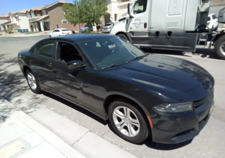 The same Charger on a street at delivery in Las Vegas, Nevada