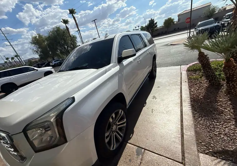 The same Yukon at a Henderson dealership at delivery