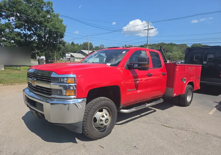 The same Silverado 3500HD at delivery in Rowley, Massachusetts