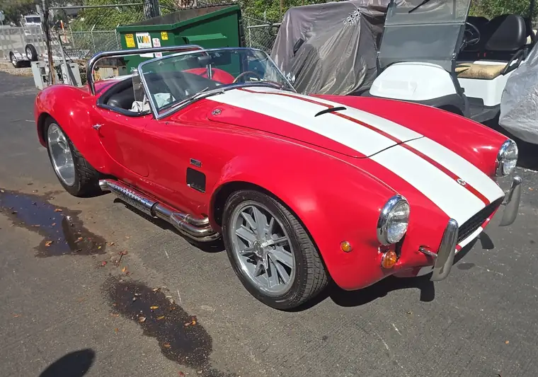 The same Shelby Cobra at delivery in Naples, Florida