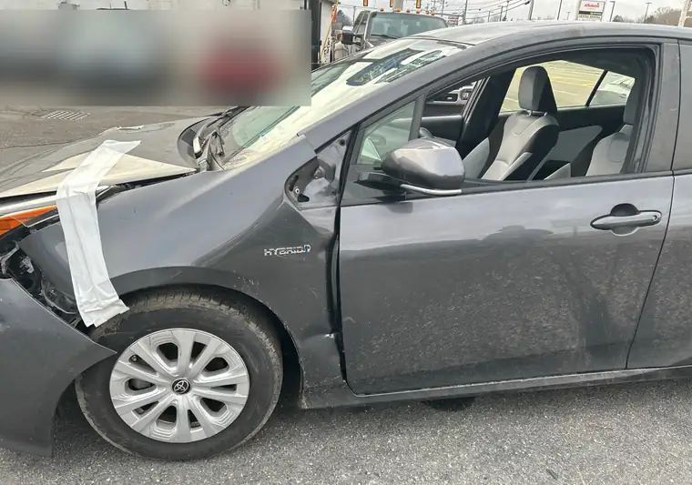 The same Prius Prime at delivery in Brockton, Massachusetts