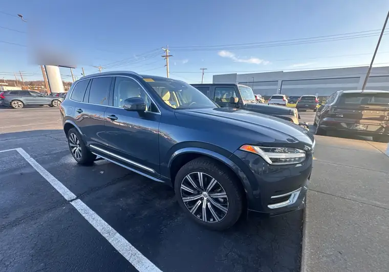 The same XC90 in a dealership parking lot at delivery in York, Pennsylvania