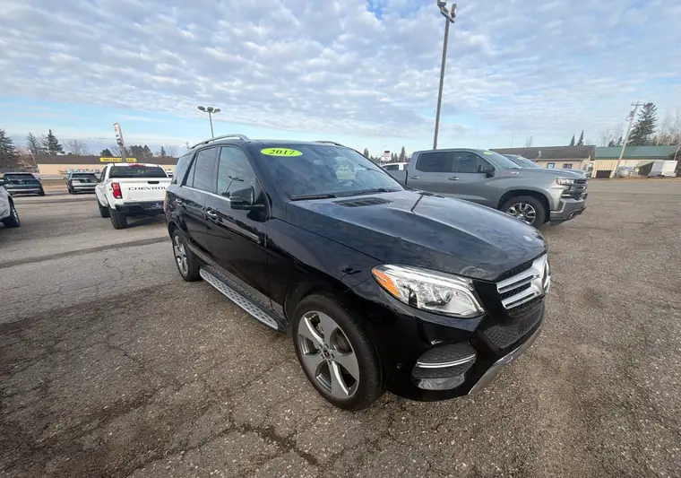 Black 2017 Mercedes-Benz GLE at a dealership lot in Cook, Minnesota