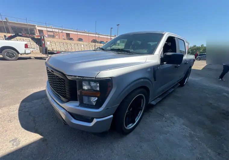 The same F-150 in a parking lot at delivery in Boulder, Colorado