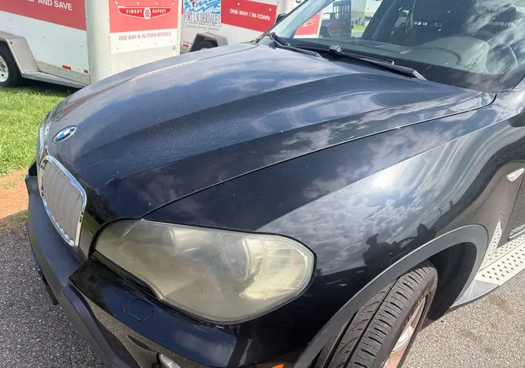 The same BMW X5 on a lot at delivery in Ruckersville, Virginia