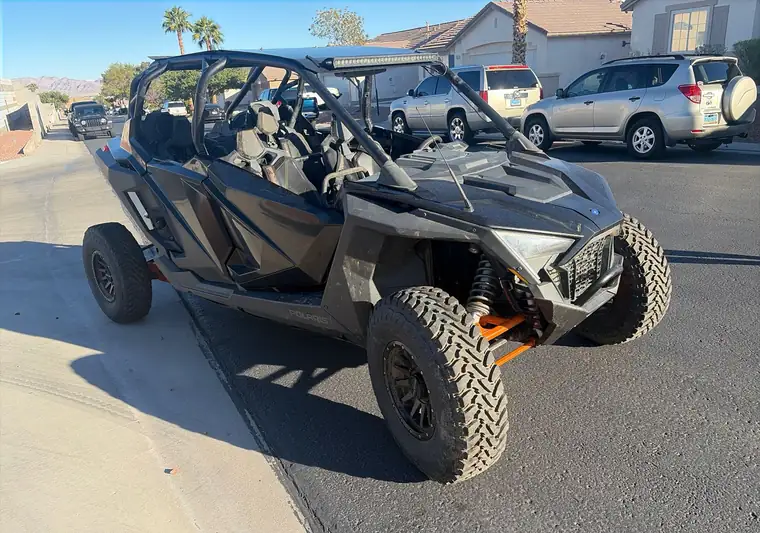 The same Polaris Pro XP on a residential street at delivery in North Las Vegas, Nevada
