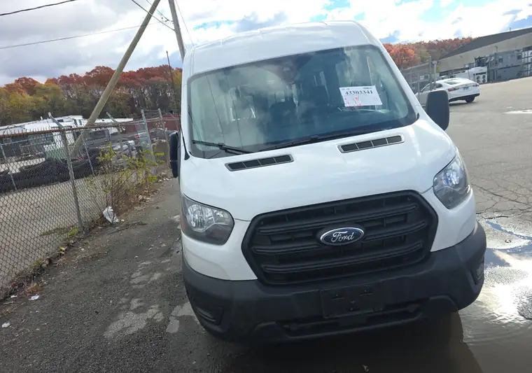 The same Transit at delivery in Worcester, Massachusetts