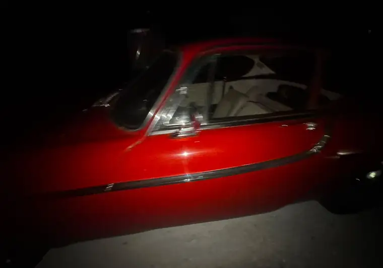The same P1800 photographed at night at delivery in Garfield, Arkansas