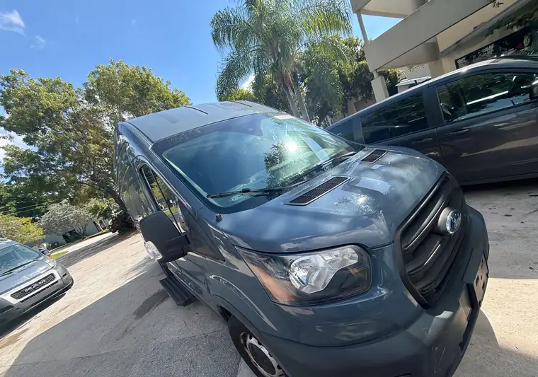 The same Transit van at delivery in the Fort Lauderdale area, Florida