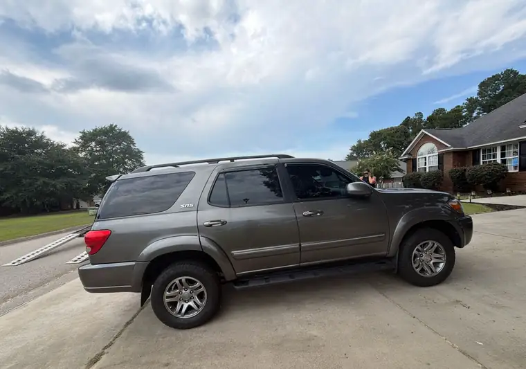 The same Sequoia on a driveway at delivery in Dalzell, South Carolina