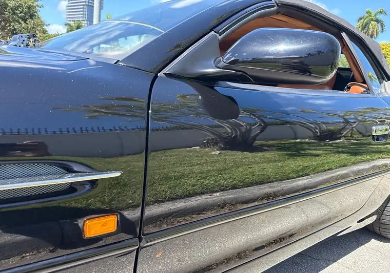 The same Aston Martin DB7 at delivery in Aventura, Florida