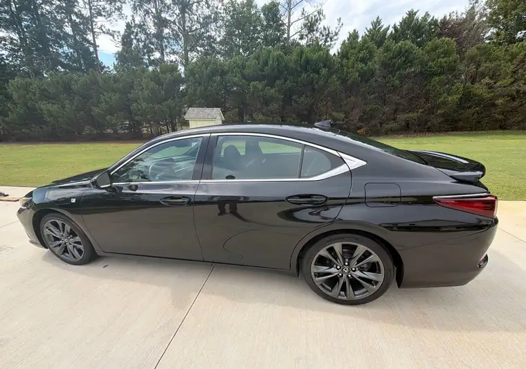 The same Lexus parked on a concrete drive at delivery in Watkinsville, Georgia