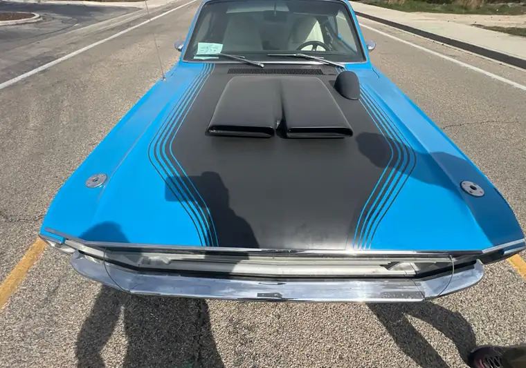 The same Dodge Demon seen from the front on a street at delivery in Boise, Idaho
