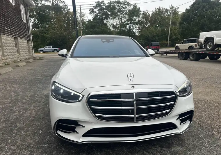 The same Mercedes-Benz S-Class in a lot at delivery near Dartmouth, Massachusetts